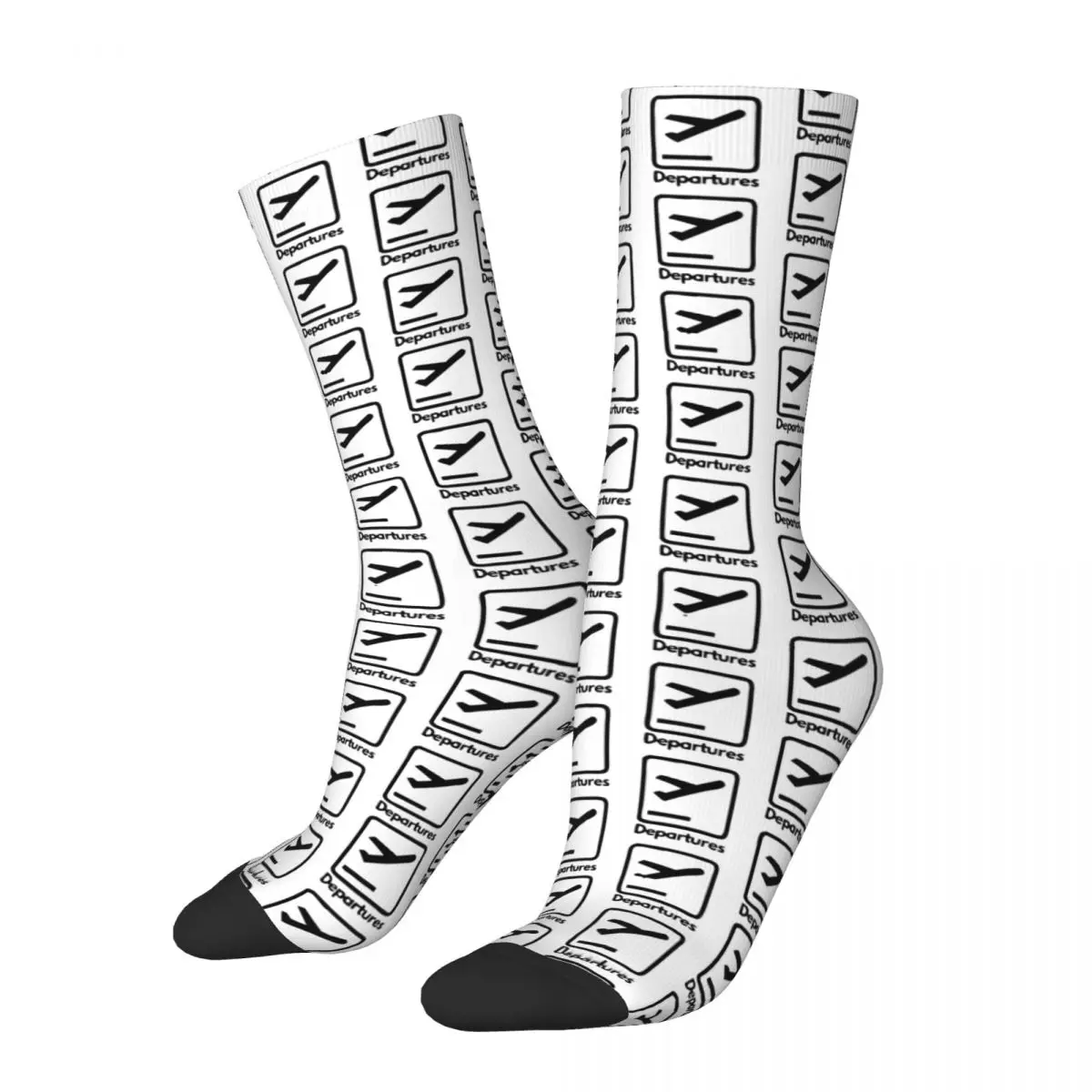 

Popular Arrives The Exit Arrival Departure Socks Men's Women's Aircraft Socks High Quality Autumn Winter Middle Tube Stockings