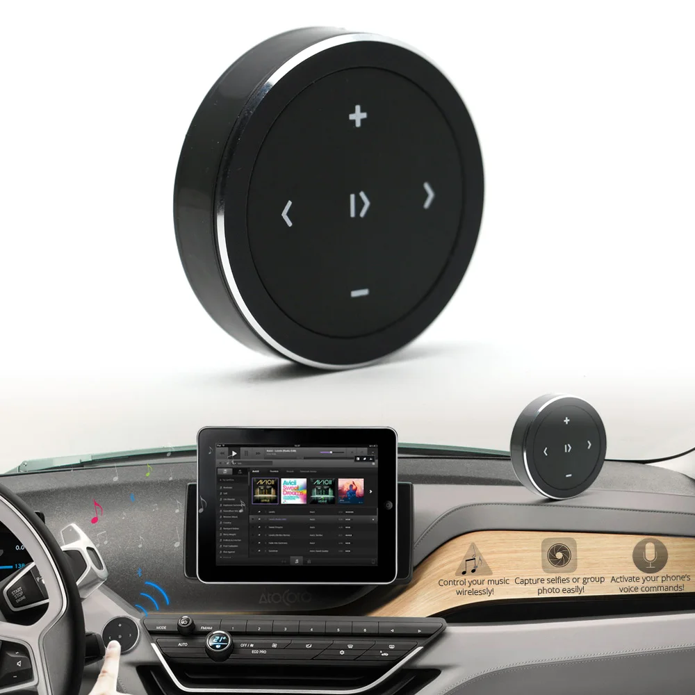 Special Link Media Button Remote Selfie Wireless Control Start Car Motorcycle Steering Wheel Music Play