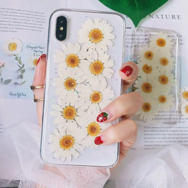 100Pcs Real Natural Dried Pressed Flowers White Daisy Pressed Flower for Resin Jewelry Nail Stickers Makeup Art Crafts dried flower bouquets
