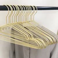 5pcs Clothes Hangers Heavy Duty Metal Strong Non-Slip Clothing Coat Hanger For Bedroom Gold Silver Wardrobe Storage Organizer 1