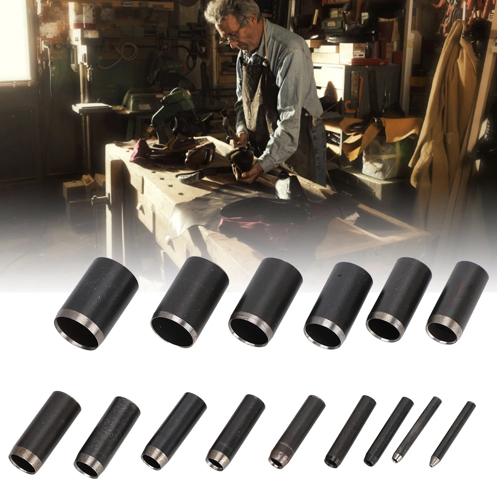 Leather Hole Puncher Leather Hole Punch Leather Punch Tool Round Hole Punch Cutter Set Hole Punch Cutter Set Round Hole Punch Set Leather V Shape Punch DIY Leather Punch Tool Tail Cut Puncher Rounded Knife Round Belt Perforated Accessory Set