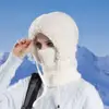 3 In 1 Winter Balaclava For Women Winter Fur Cap Mask Set Hooded For Women Outdoor Cycling Ski Windproof Hat Fluffy Beanies Hood 4