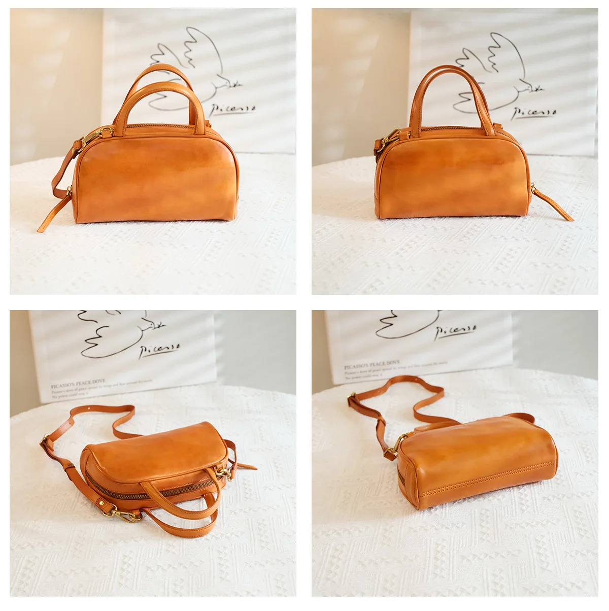 PNDME einfache mode hohe qualität aus echtem leder frauen kleine handtasche lässig party im freien kuh leder schulter umhängetasche – Detail 14