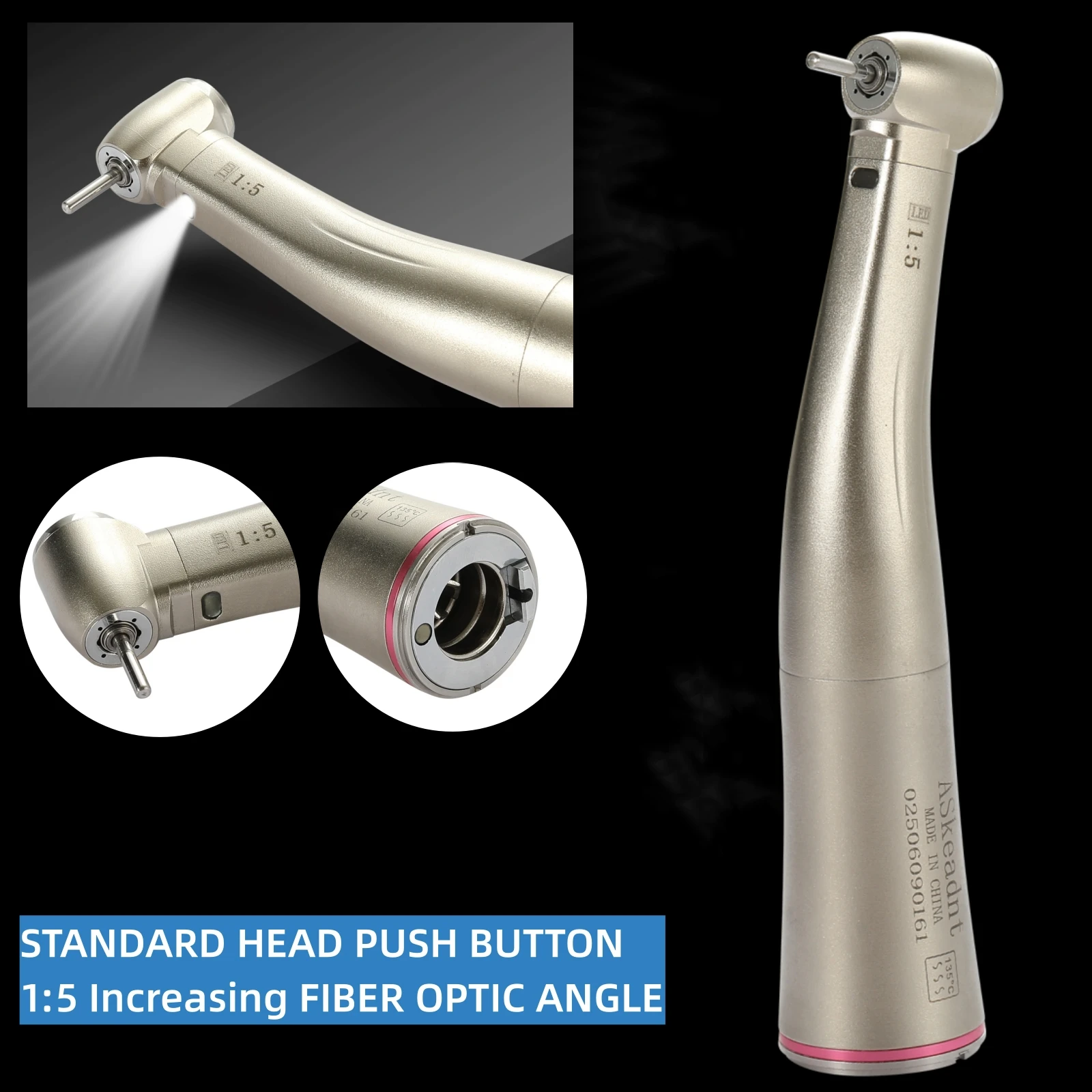 Dental Electronic LED Brushless Electric Micro Motor/1:5 Increasing Contra Angle Standard/Mini Head Handpiece