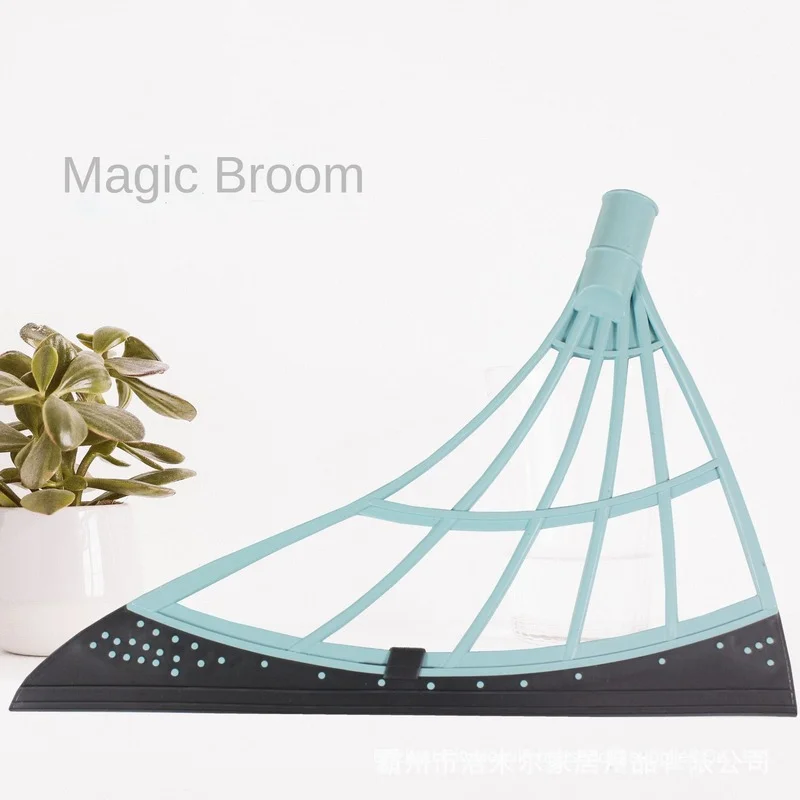Magic Silicone Broom Lengthen Floor Cleaning Squeegee Pet Hair Dust Brooms  B1