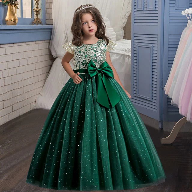 4 14 Years Kids Childrens Bridesmaid Dresses For Girl Long Lace Prom Gowns  Flower Girl Party Wedding Dresses Children Evening Clothing Q0716 From  Sihuai04, $8.92 | DHgate.Com