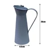1PC 20cm Vintage Shabby Chic Cream Flower Vase Pitcher Jug Metal Coffee Pot Shaped Flower Vase Tin Home Decor Vases 6