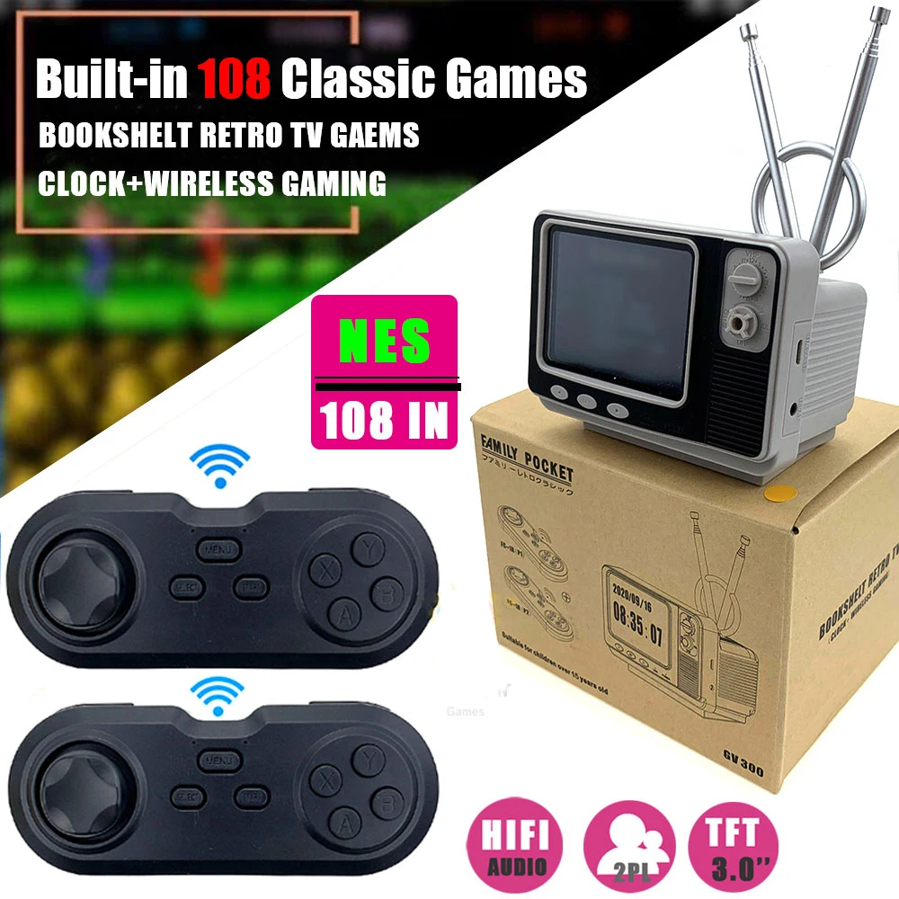 Gv300 Retro Bookshelf Tv Game Console 3.0 Inch Handheld Game Player