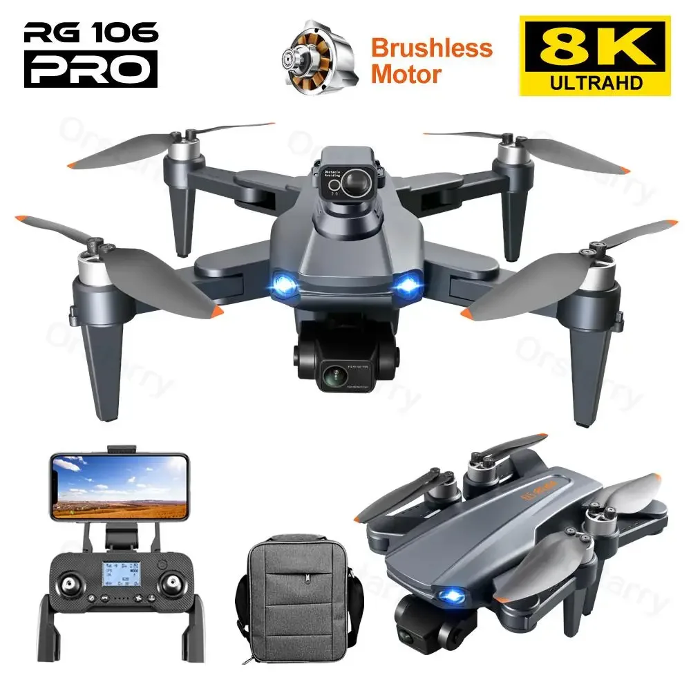 

2024 NEW RG106 / Pro Drone 8K HD Camera Profesional Reperter GPS 3-Axis Gimbal Brushless Motor FPV RC Quadcopter Aircraft Toy