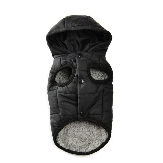 Warm Fleece Dog Coat Hoodie For Small Medium Dogs Winter Puppy Clothes Jacket With D-ring Thick Cozy Pug Dachshund Parka Costume 5