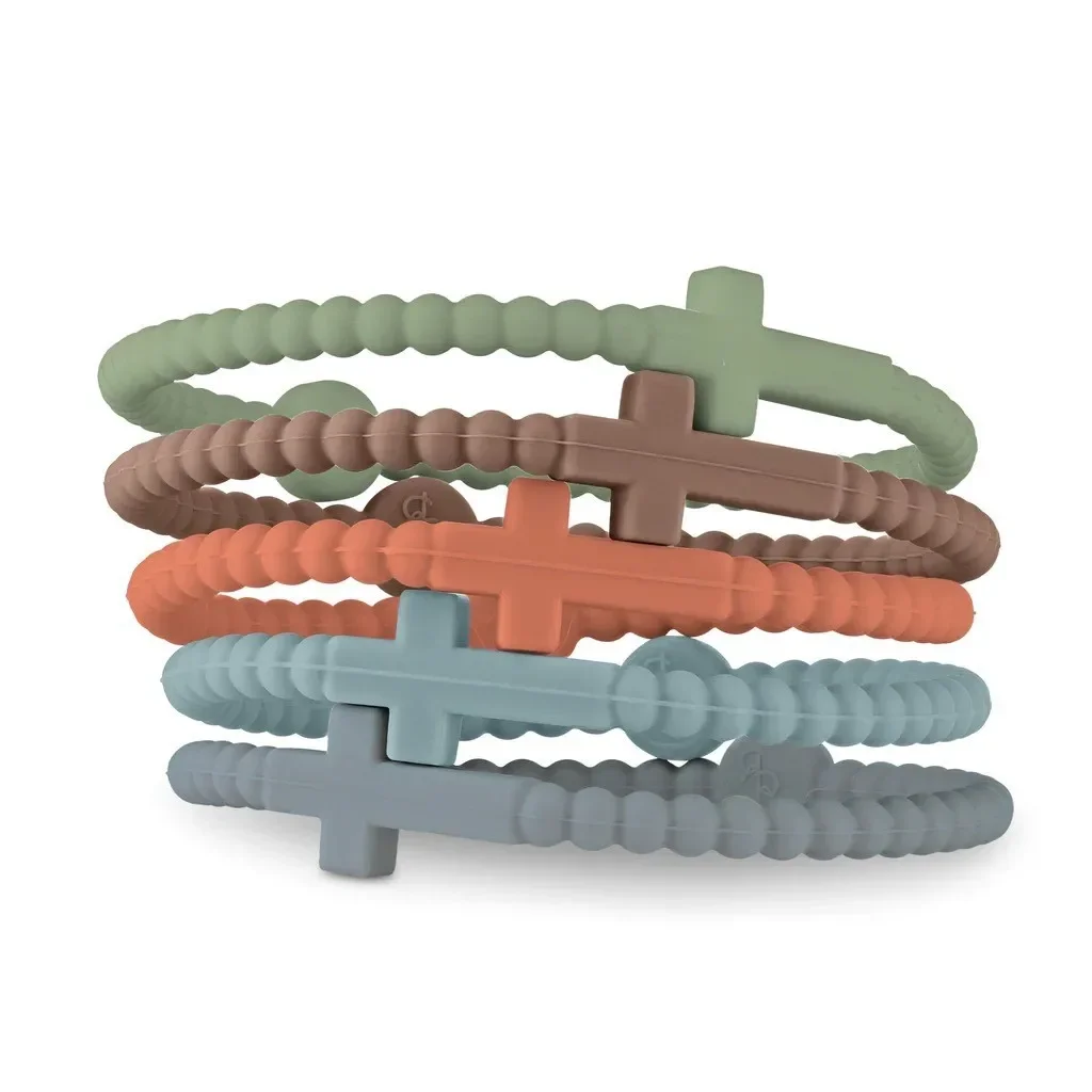 Jesus Bracelets - Cross & Macaron-colored Beaded Silicone Bracelets Gifts for Women Men Girls Boys Kids Aldult 5