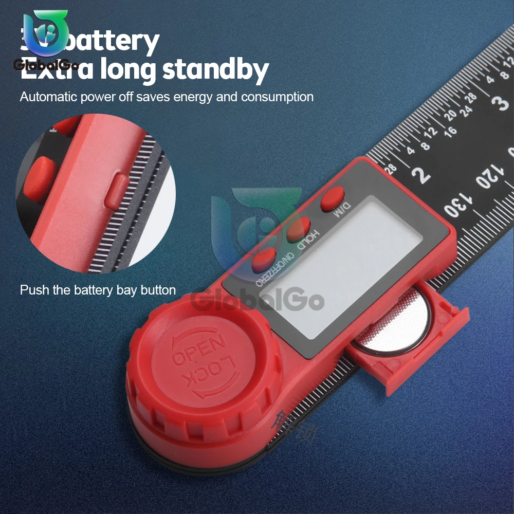 2-in-1 Digital Angle Meter Inclinometer Digital Angle Ruler Electronic Goniometer Protractor Angle Finder Wood Measuring Tool 6