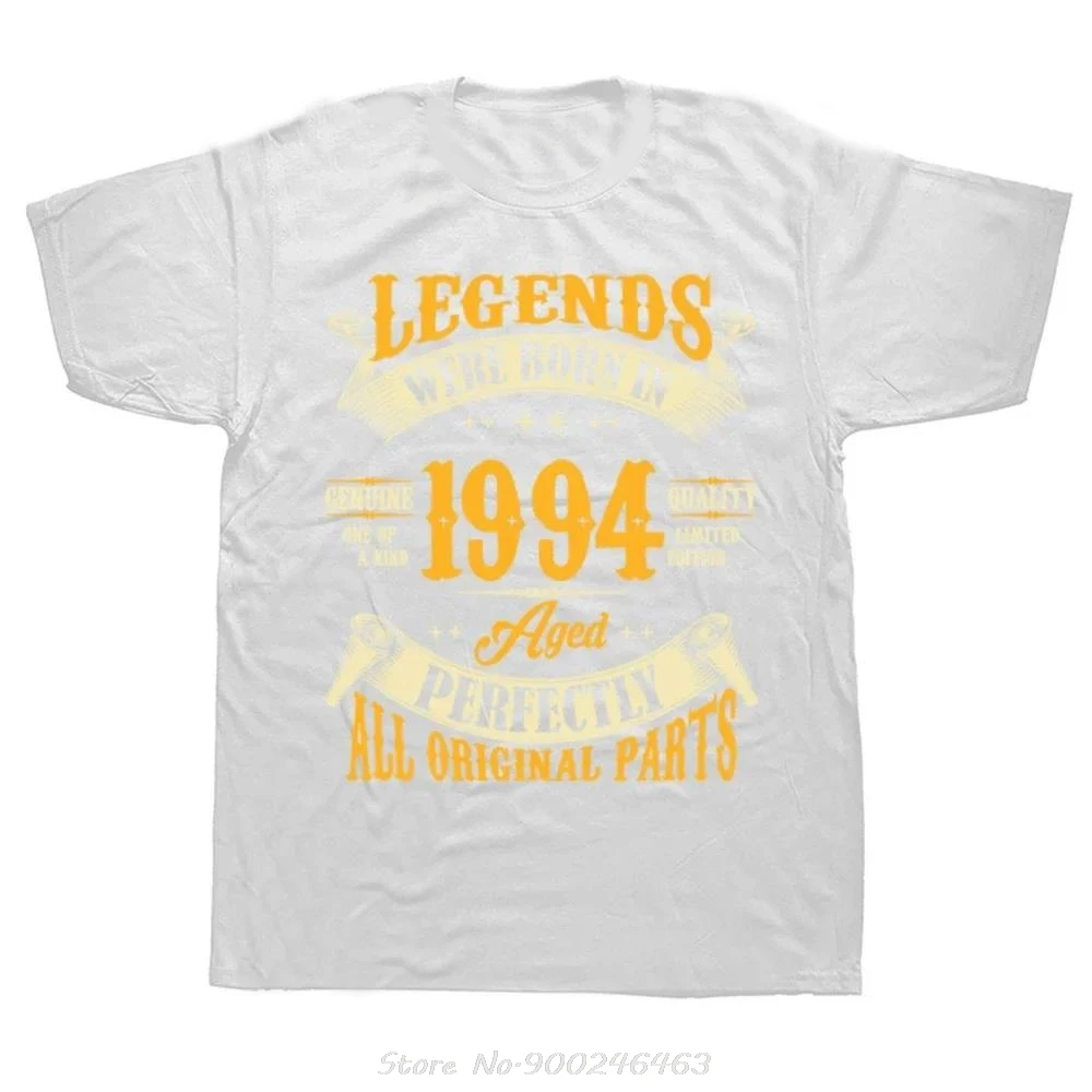 Lustiges T-Shirt zum 30. Geburtstag. Legends Were Born In 1994. Grafik-T-Shirt, Sommer-O-Ausschnitt, kurzärmelige T-Shirts, übergroßes Baumwoll-T-Shirt – Detail 11