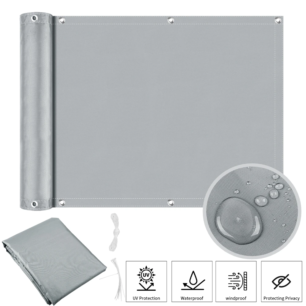 Waterproof Balcony Privacy Screen with 95% UV Protection for Patio, Deck, and Garden Decor