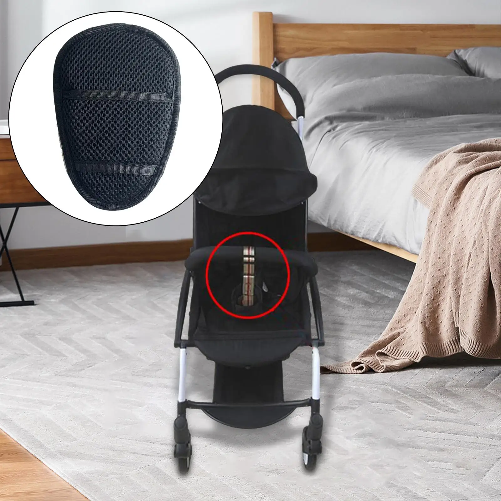 Seat Belt Cover Seat Belt Guard Baby Protector Crotch Pad Stroller Shoulder Crotch Pad Seat Belt Cover Five Point For Car Seat Pram Stroller Baby Children Kids