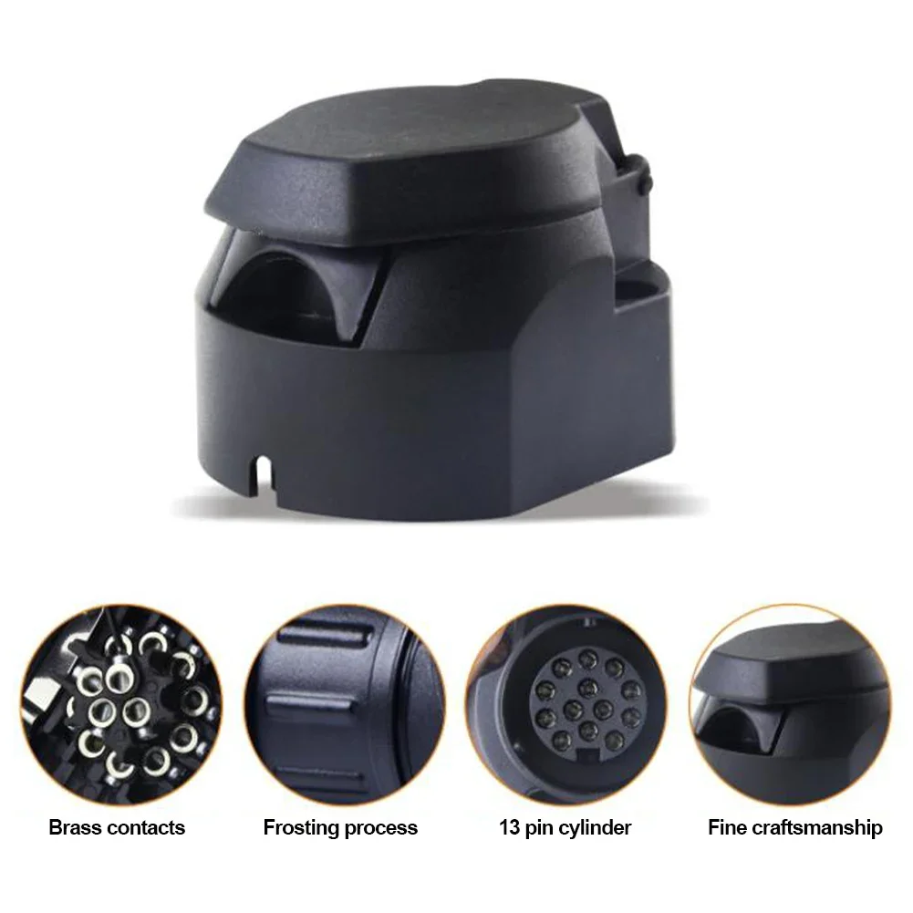 13 Pin Euro Plastic Trailer Socket Plug 12V Electrical Connector Adapter Car Accessories Caravans 13 Pole Tow Bar trailer plug adapter,trailer socket,trailer plug socket,trailer plug,towing adapter,towing adaptor
