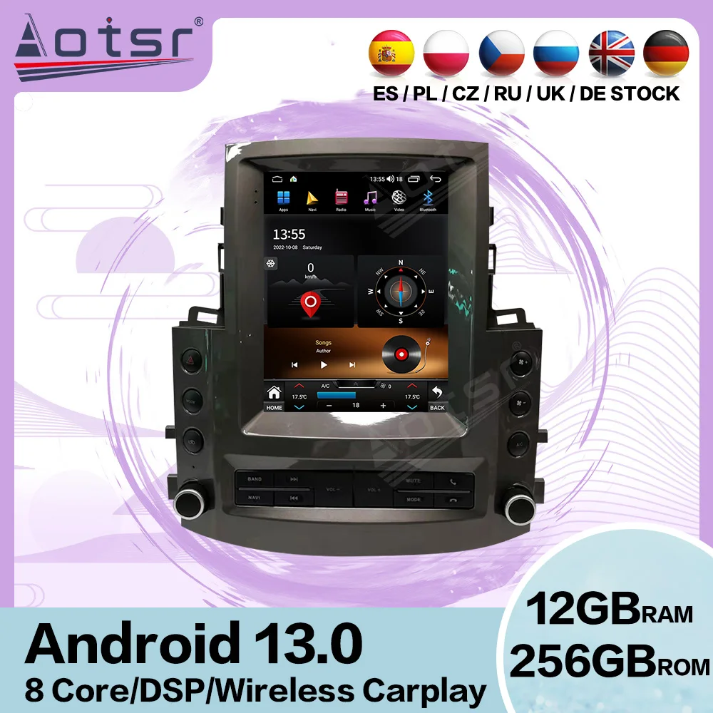 

Вертикальный экран Автомобильный мультимедийный Android для Lexus LX570 2009 2010 2011 2012 2013 автомобильный GPS-навигатор стерео радио головное устройство