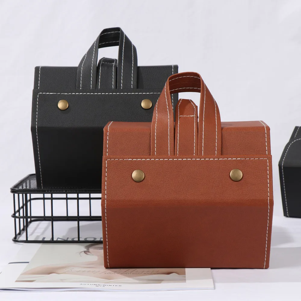 Fashion PU Leather Glasses Organizer Portable Multi-slot Folding Eyeglasses Holder Travel Storage Box Display Sunglasses Case