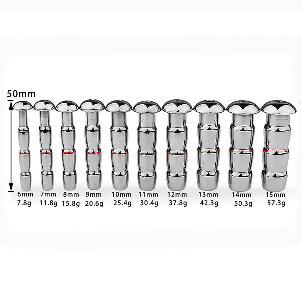 Penis Plug Sex Toys 10 sizes for Men Adult Game Stainless Steel urethral stimulator metal Urethral Dilator Masturbation