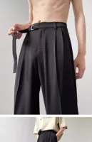 Pantalon droit rétro haut de gamme pour hommes, marque tendance, ample, jambes larges, décontracté, marques de luxe originales 2