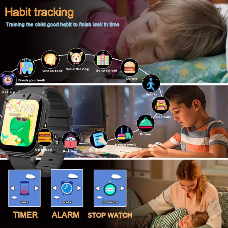 Children's Wristwatch 22 Games Kids Smart Watch Music Play Flashlight Pedometer Habit Tracking Smartwatch Boys Girls Gifts Clock 3