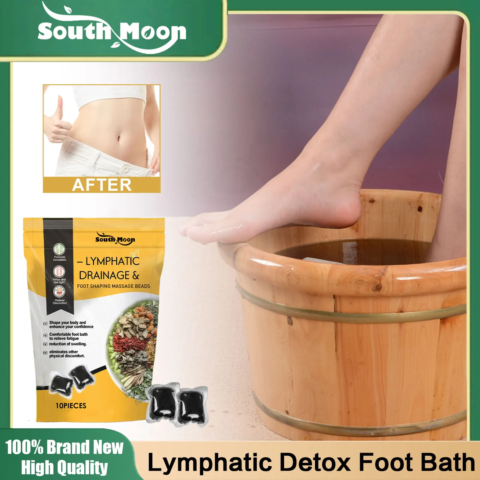 Detox Foot Bath Beads Cleaning Feet Pressure Relief Reduce Leg Swelling Promote Metabolism Dispel Dampness Cold Foot Soaking Gel