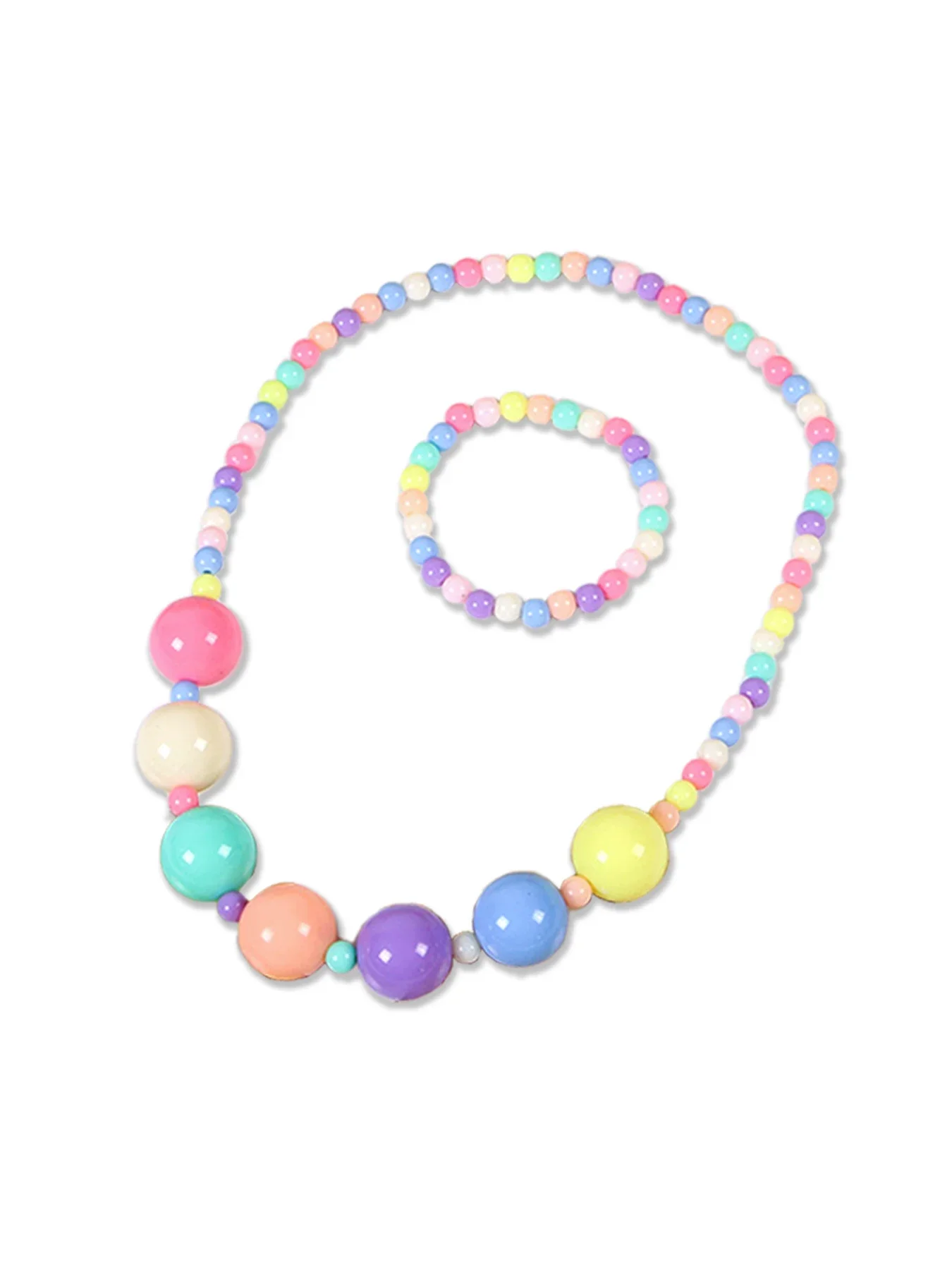 용 다채로운 폼폼 장식 메쉬 스커트 세트, 사랑스러운 탄성 허리 스커트, 팔찌 및 목걸이,  및  의류