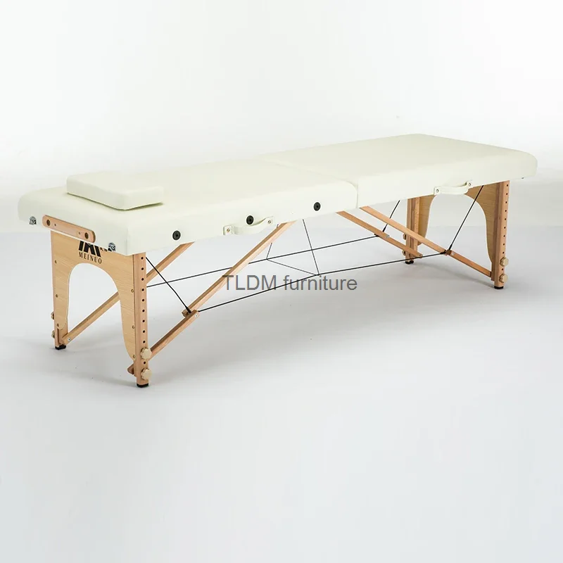 

Cosmetic Wooden Cosmetic Bed Pedicure Stretcher Folding Massage Bed Mattresses Lounger Camilla Masaje Beauty Furniture MQ50MB