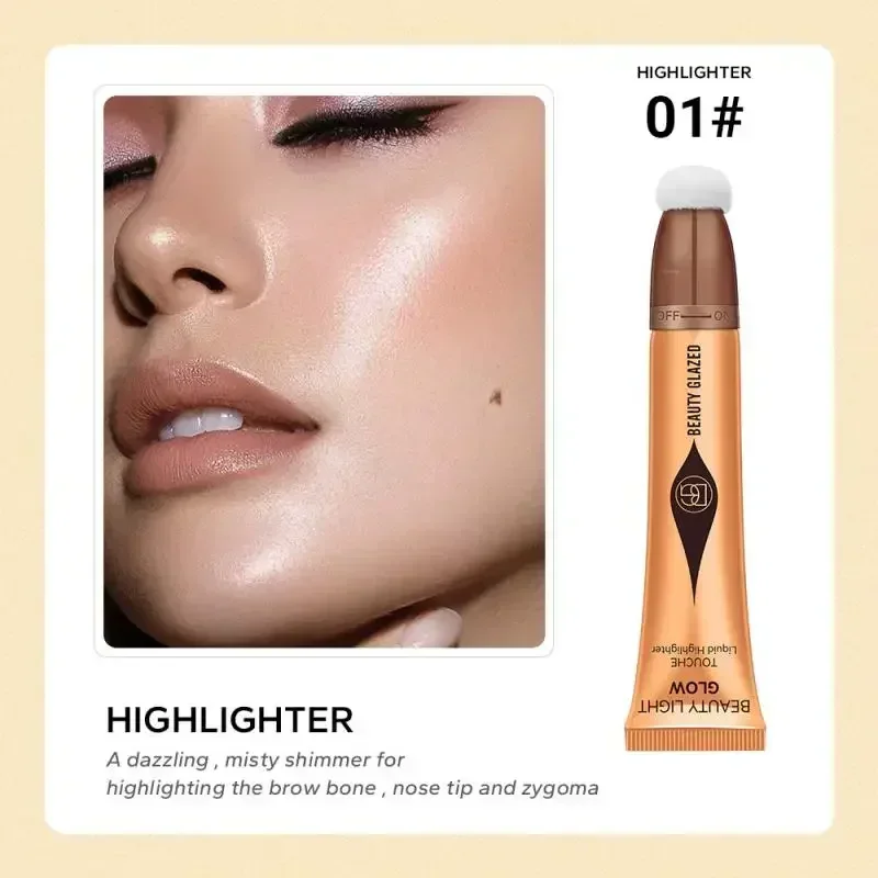 BEAUTY GLAZED 7 Colors Liquid Blush Stick Highlighter Multi Functional Make Up Pen Lip Cheek Waterproof Lasting Cosmetic 5