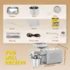 1200W Household Commercial Automatic Oil Press Machine Nuts Seeds Oil Presser Pressing Machine Cold Press Hot Pressing 4