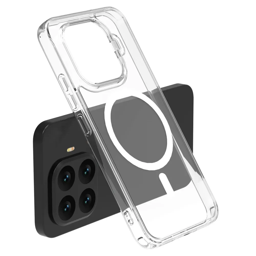 LeReach TOC Magnetic Transparent TPU + PC Hard Back MagSafe Case