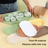 Multipurpose Oval Serving Tray Colourful Plastic Food Storage Serving Platters For Table Party Entertaining Snack Dessert Coffee 3
