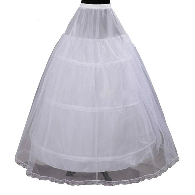 

Cheap Price Hot Sale 2 Layer 3 Hoop Elastic Waist Bridal Gown Drawstring Dress Petticoat Underskirt Crinoline Wedding