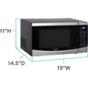 Microwave Oven 900-Watts Compact with 10 Power Levels ,Speed Defrost, Electronic Control Panel and Glass Turntable 2