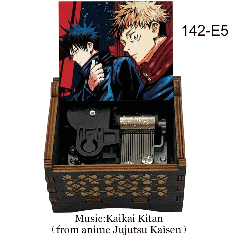 anime Jujutsu Kaisen Music Kaikai Kitan Wood mechanical Music Box for anime cosplay Friends birthday New year Christmas gift 4