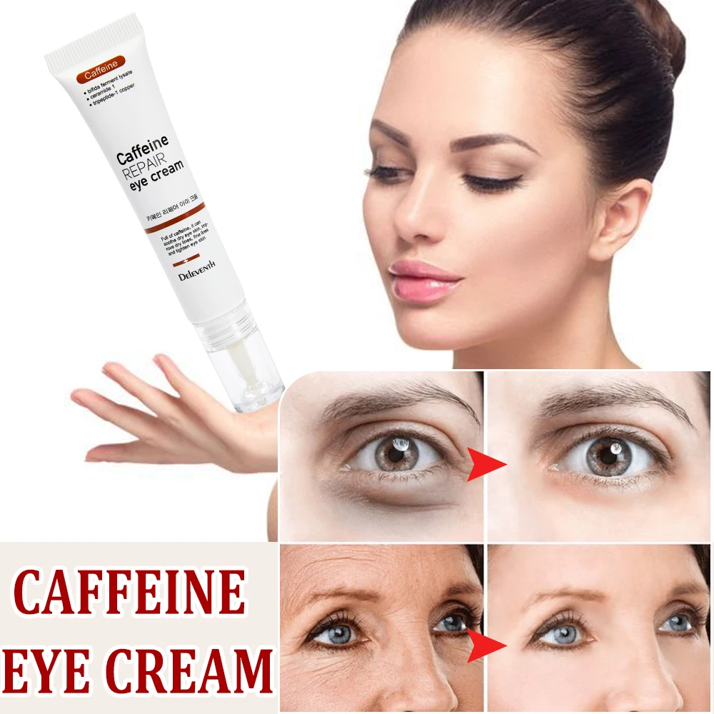 Caffeine eye cream Caffeine Eye Cream Instantly Removes Wrinkles Dark Circles Eye Bags Puffiness Fine Lines Moisturizing Tighten Men Women Skin