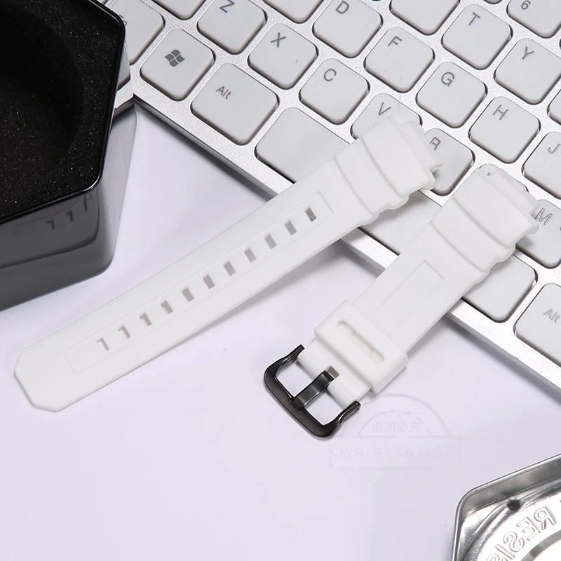 Men's Waterproof Resin Watchband - 16mm Rubber Strap Replacement Accessories