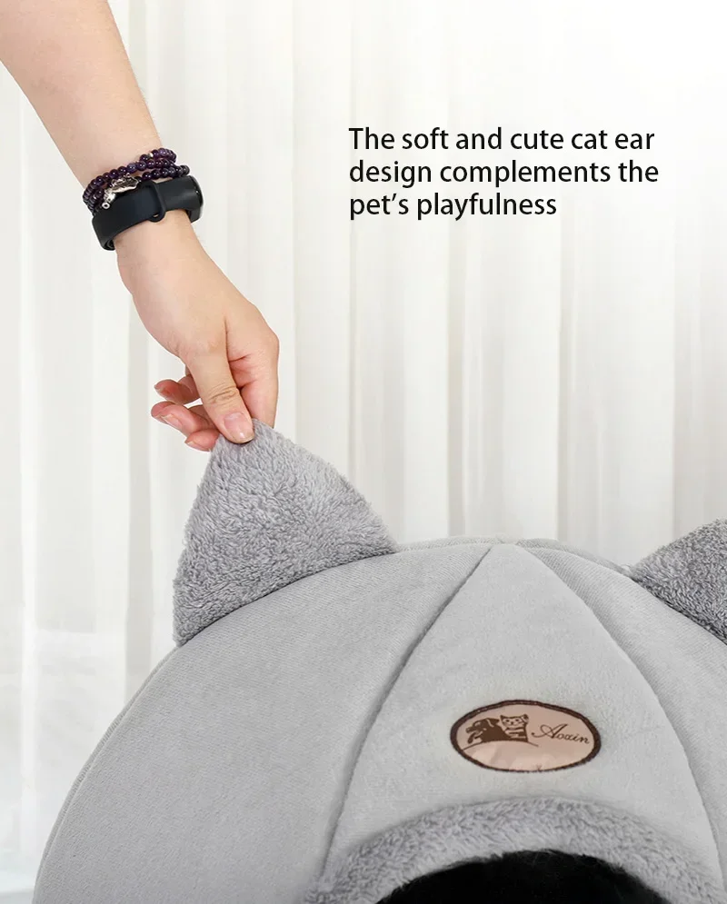 Title 4, New Deep Sleep Comfort In Winter Cat Bed Iittle...