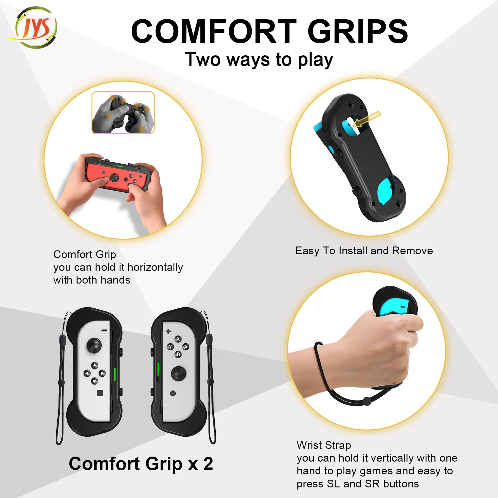 JYS-NS241 12 In 1 Switch Game Accessories Set NS Controller Somatosensory Sports Suit Handle Grip Joystick Kit For OLED JoyCon