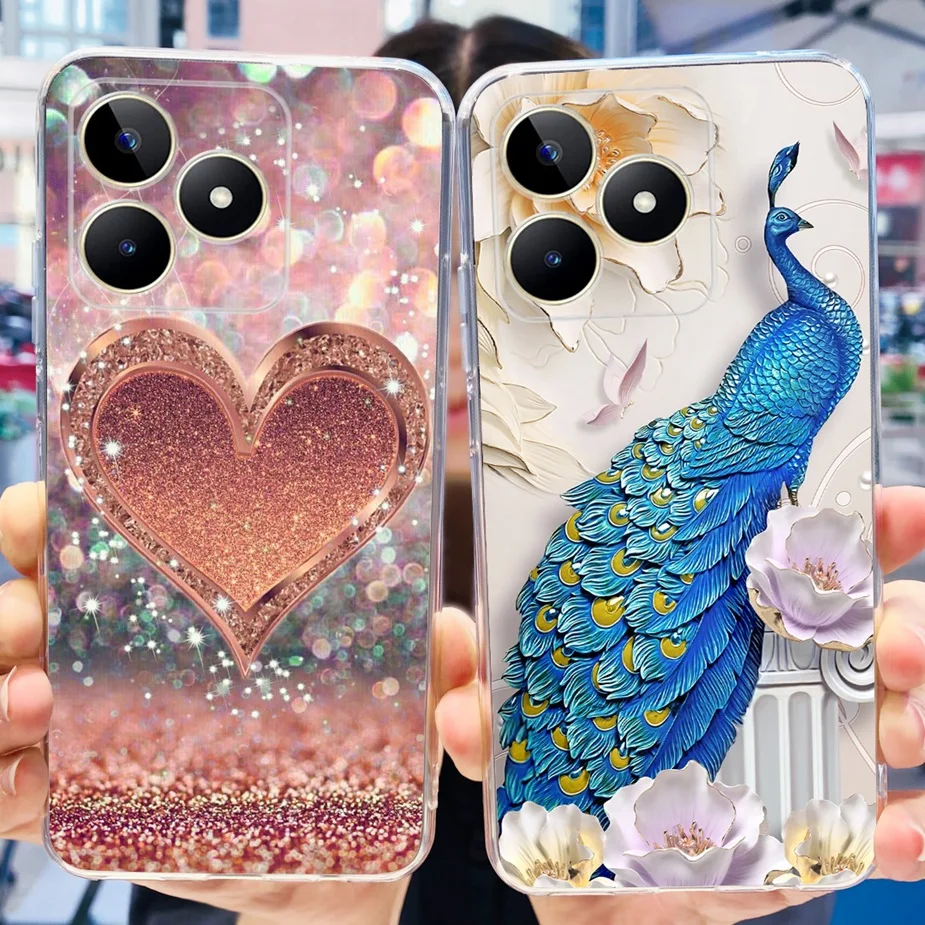 Stylish Painted Clear Silicone Phone Case - Soft Protective Cover