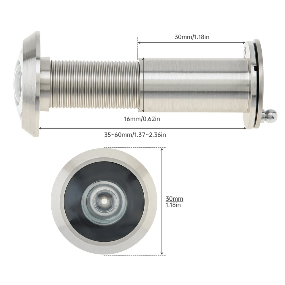 Uxcell 220-Degree Door Viewer Peephole - Solid Brass Peephole With - View #8