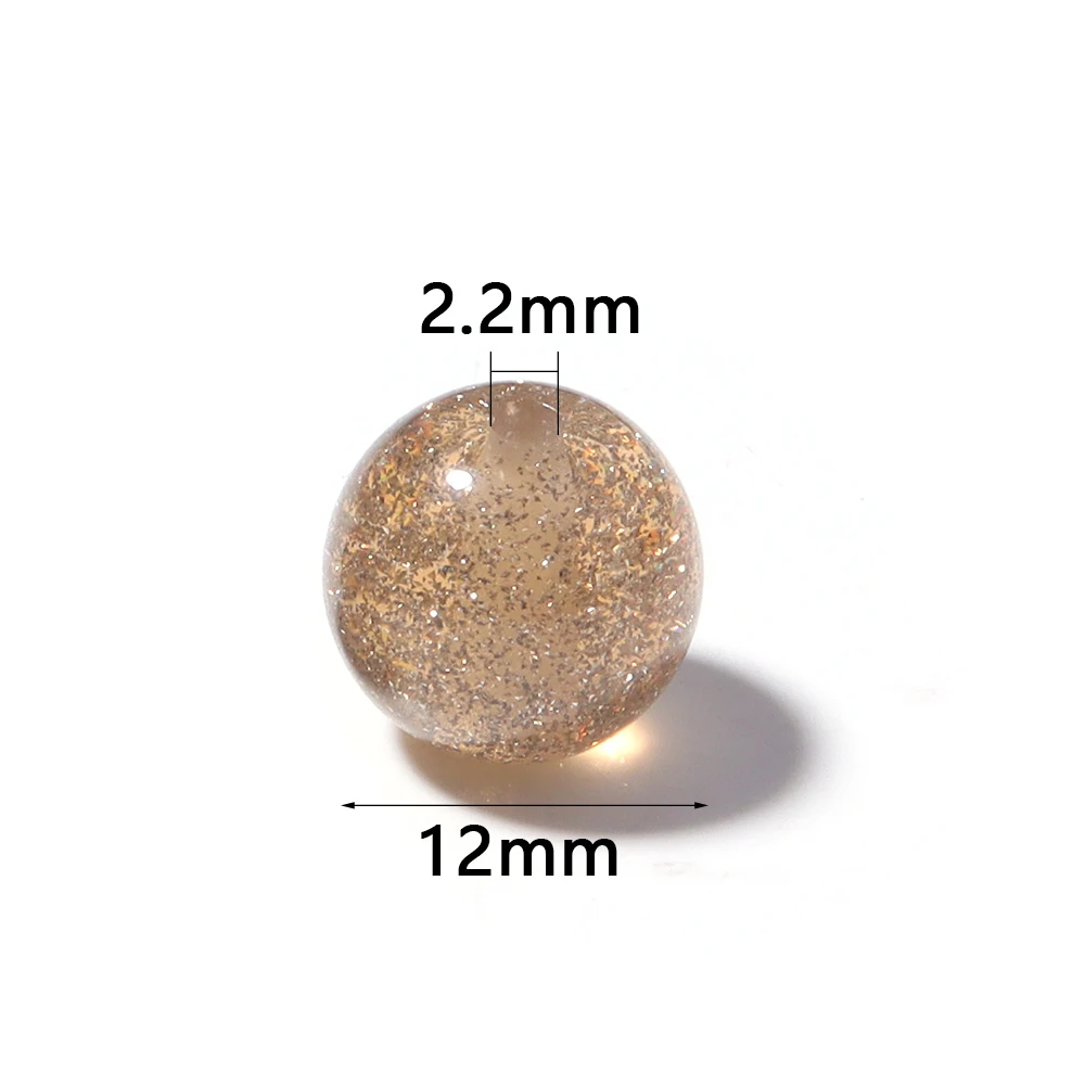 20Pcs 다채로운 Gypsophila 수지 비즈 스파클 라운드 루즈 스페이서 비즈 쥬얼리 만들기 DIY 목걸이 팔찌 액세서리