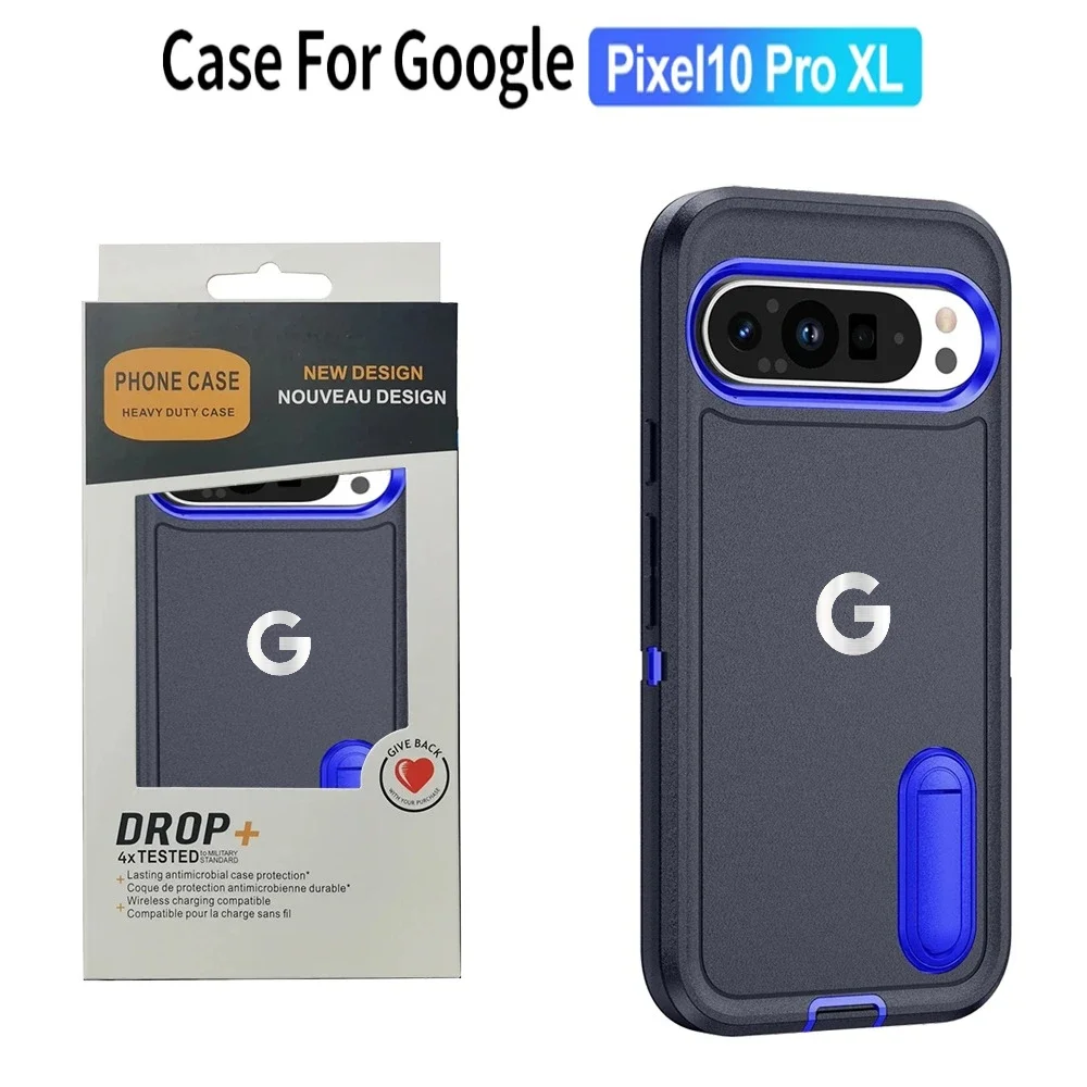 Rugged Hybrid Heavy Armor Invisible Bracket Case, TPU+PC Enhanced Anti-drop Protection