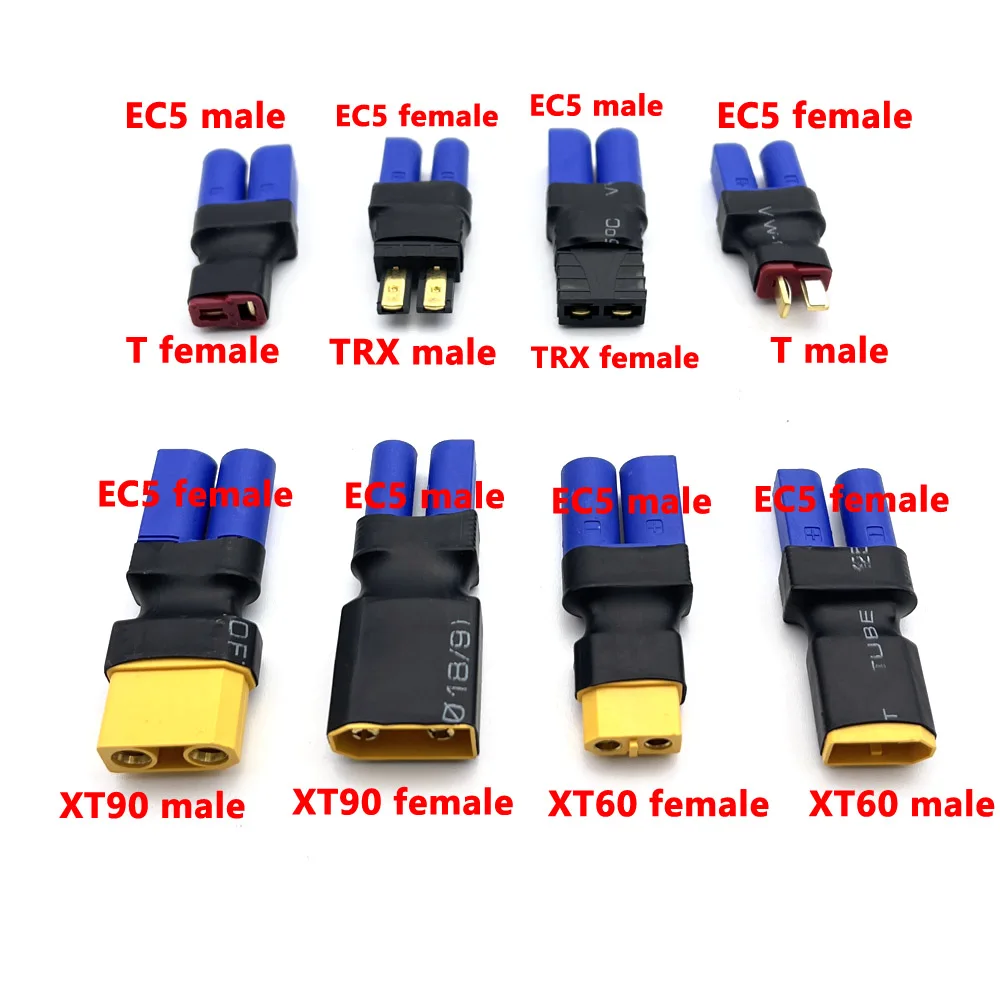 Переходник EC5 «папа»-«Мама» к XT90 XT60 TRX T «папа», «мама», «папа», «Мама» без провода, переходник для радиоуправляемых FPV автомобилей, аккумуляторов Lipo, коннектор Esc
