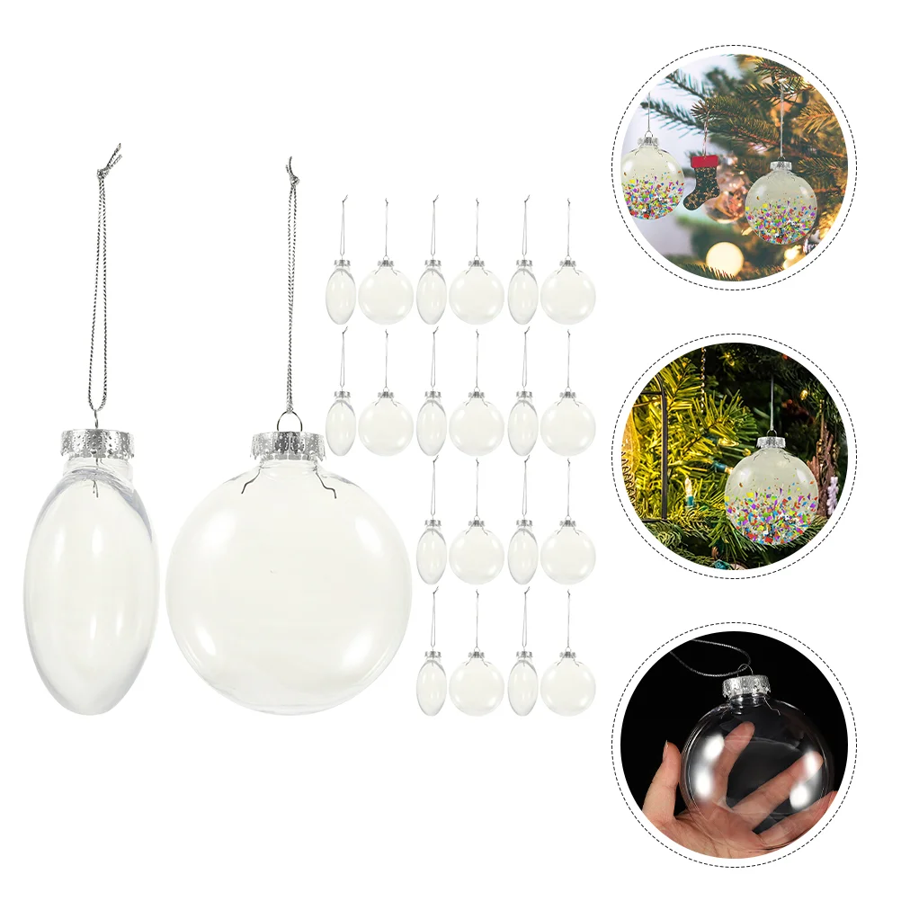

Christmas Ball Ornaments Clear Flat Ball Ornaments Christmas Tree Baubles