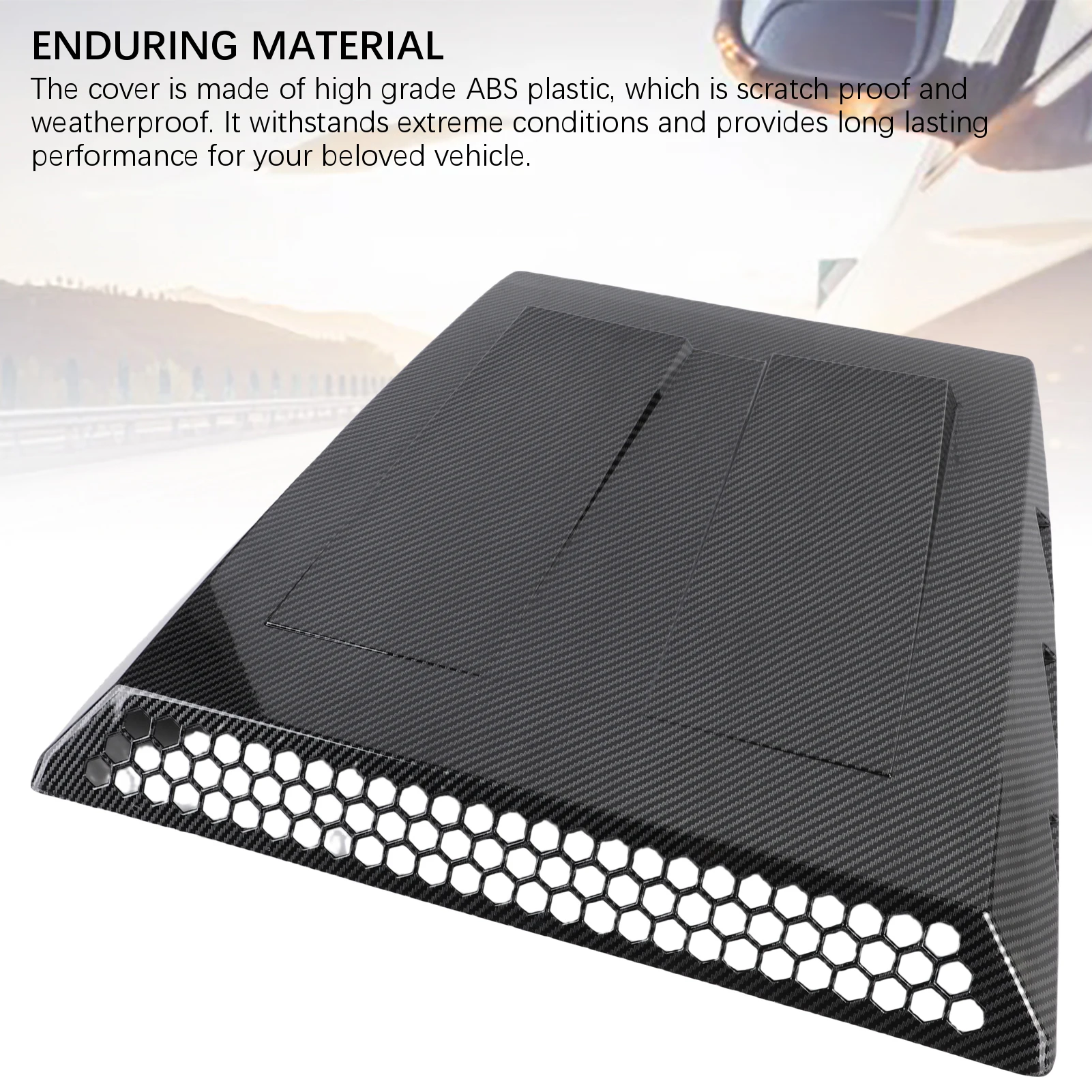 Car Hood Vent Trim Car Hood Vent Trim Carbon  Pattern Decorative Bonnet Vent Hood Air Intake Cover  for Vehicle