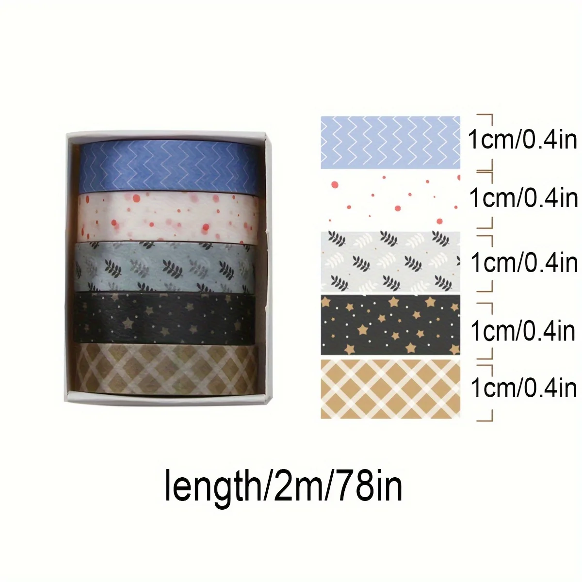 Minimalist Solid Color Washi Tape Set - Decorative Craft Tape for Journaling, Scrapbooking, and Gifts