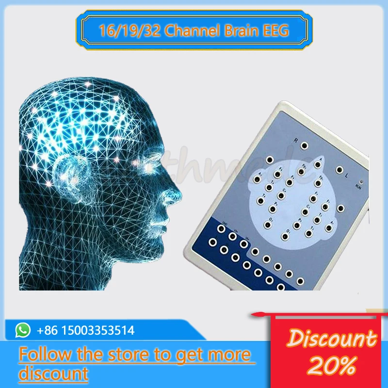 CONTEC KT88-1016 EEG 16 Channel Digital Mapping System, Brain Electric, Free 2 Tripods