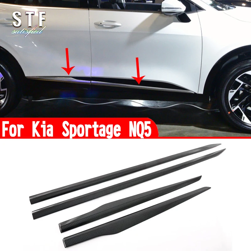 

For Kia Sportage NQ5 2022 2023 2024 Car Accessories ABS Side Door Body Trim Molding Decoration Stickers