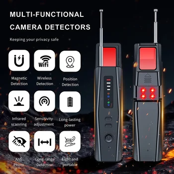 T011 Hidden Devices Detector Anti Candid Camera RF Signal Scanner GPS Bug Finder for Hotel Travel